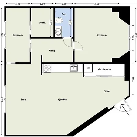Center - Large 2 Bedroom Apartman Oslo